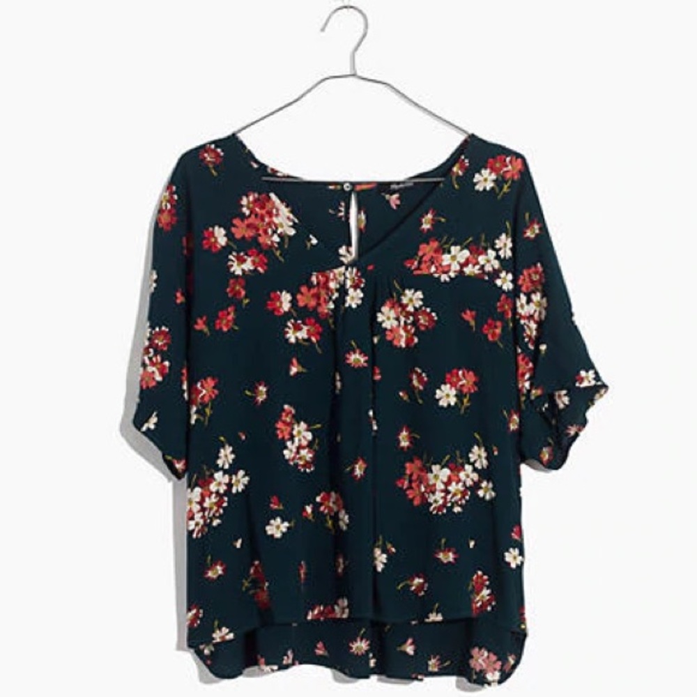 NWT Madewell Rhyme Top Spruce Blooms Size XS